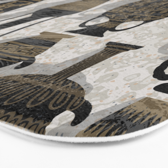 Antique pottery warm black Bath Mat Gallery Image 3