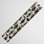 Antique pottery warm black Table Runner Gallery Image 3
