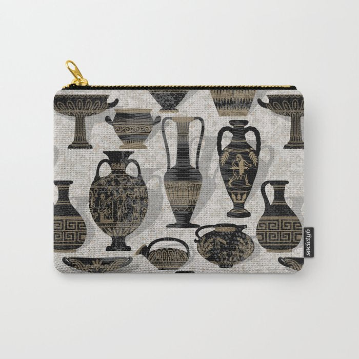 Antique pottery warm black Carry All Pouch Gallery Image 1