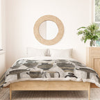 Antique pottery warm black Duvet Cover Gallery Image 3