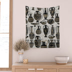Antique pottery warm black Wall Tapestry Gallery Image 2