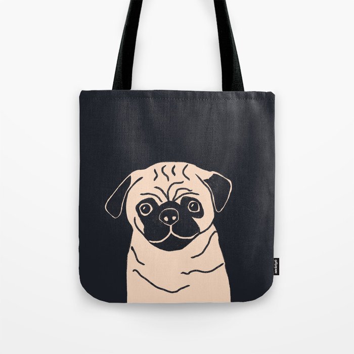 Pugsy the pug dog Tote Bag Gallery Image 1