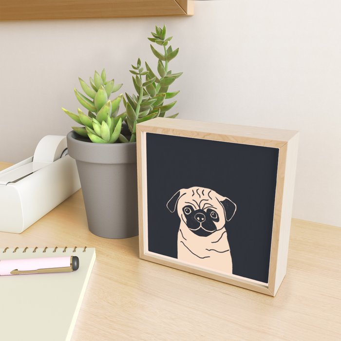 Pugsy the pug dog Mini Art Print Gallery Image 2