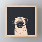 Pugsy the pug dog Mini Art Print Gallery Image 1