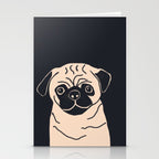 Pugsy the pug dog Stationery Card Gallery Image 2