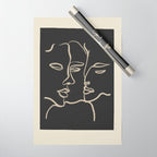 Minimal Abstract Art Three Faces Wrapping Paper Gallery Image 1