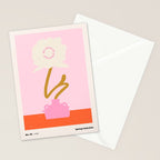 Modern abstract flower and vase. Be kind to yourself quote Stationery Card Gallery Image 2