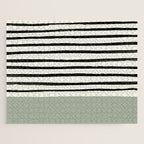 Sage Green x Stripes Jigsaw Puzzle Gallery Image 1