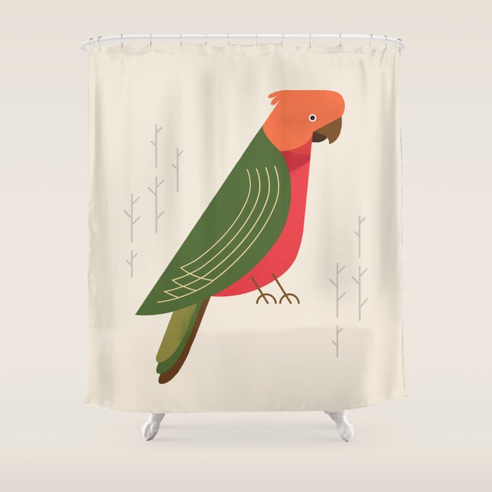 Australian King Parrot, Bird of Australia Shower Curtain Gallery Image 1