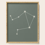 Libra Zodiac Star Constellation Line Art Sage Serving Tray Gallery Image 1