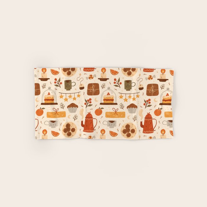 Festive Tea Time Bath Towel Gallery Image 1