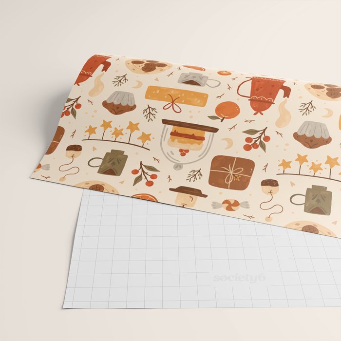 Festive Tea Time Wrapping Paper Gallery Image 2