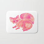 Watercolor Raccoon - Pink Palette Bath Mat Gallery Image 1