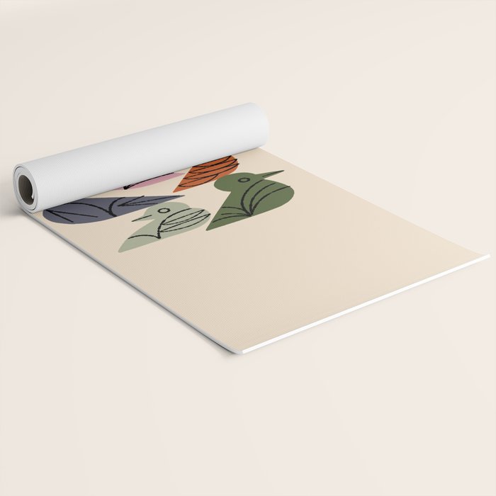 Painted Birds Yoga Mat Gallery Image 2