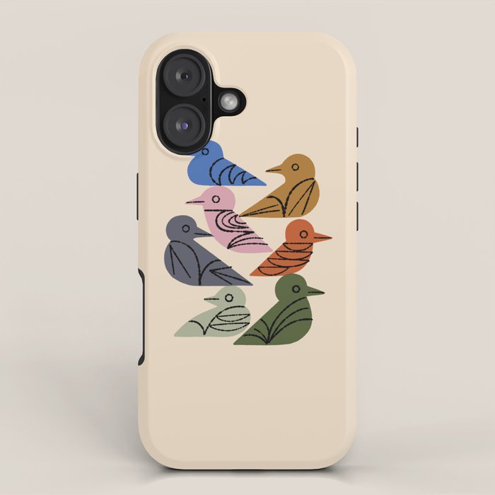 Painted Birds iPhone Case Gallery Image 1