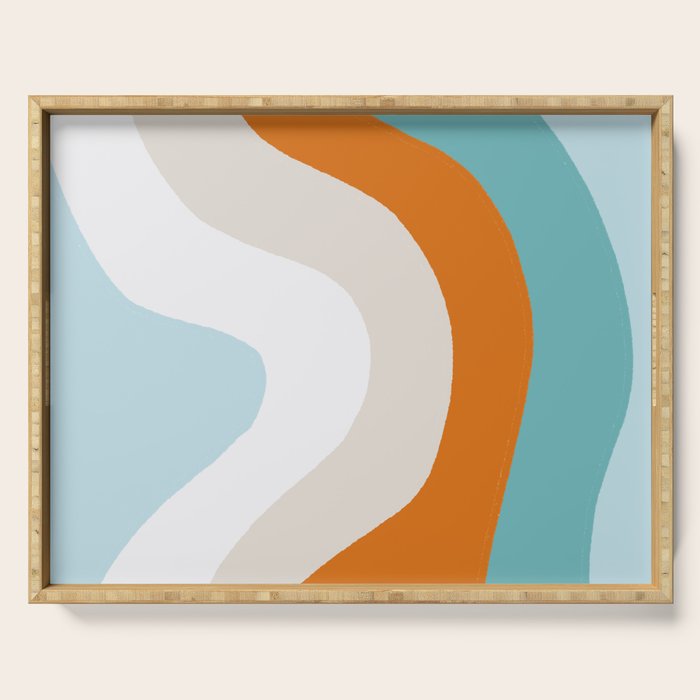 moab, teal & orange Serving Tray Gallery Image 1