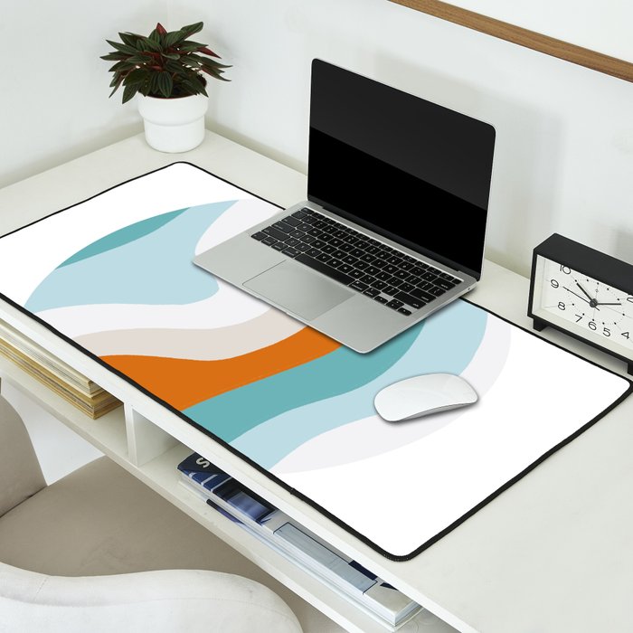 moab, teal & orange Desk Mat Gallery Image 2