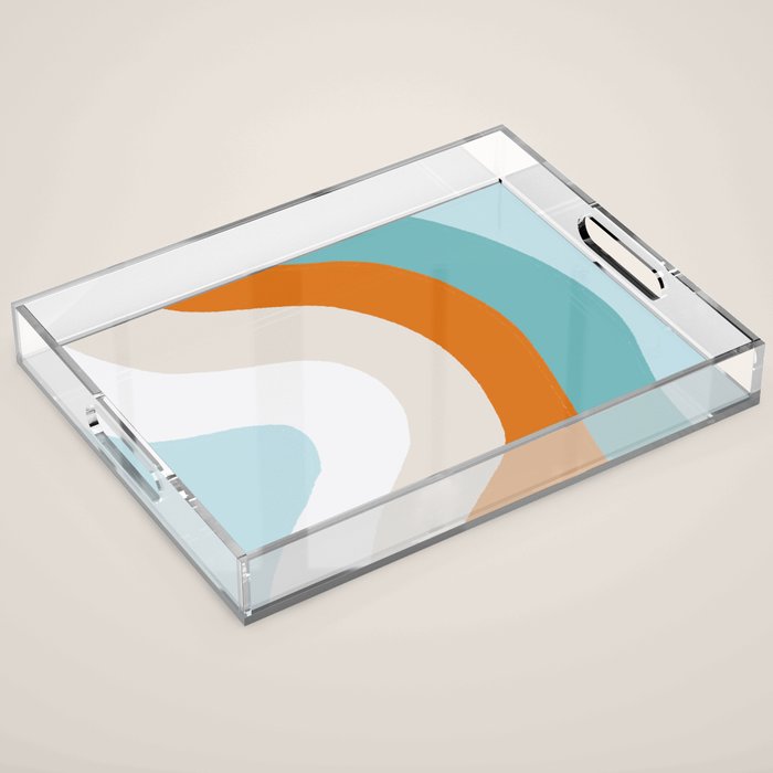 moab, teal & orange Acrylic Tray Gallery Image 1