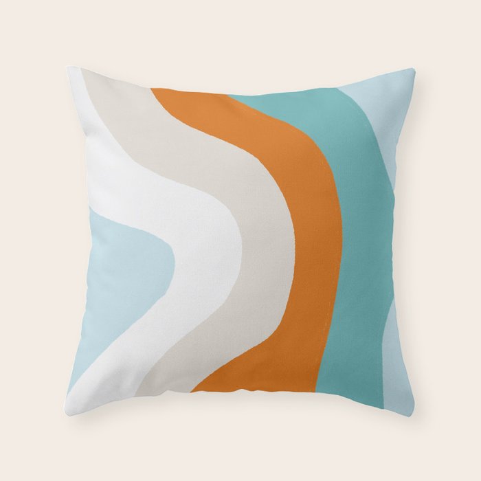 moab, teal & orange Throw Pillow Gallery Image 1