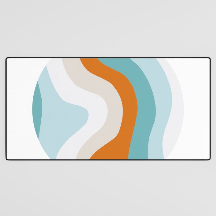 moab, teal & orange Desk Mat Gallery Image 3