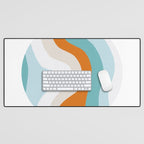 moab, teal & orange Desk Mat Gallery Image 1