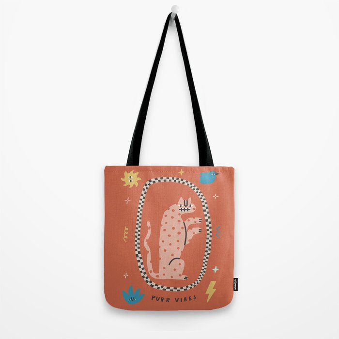 Trippy tiger in red Tote Bag Gallery Image 2