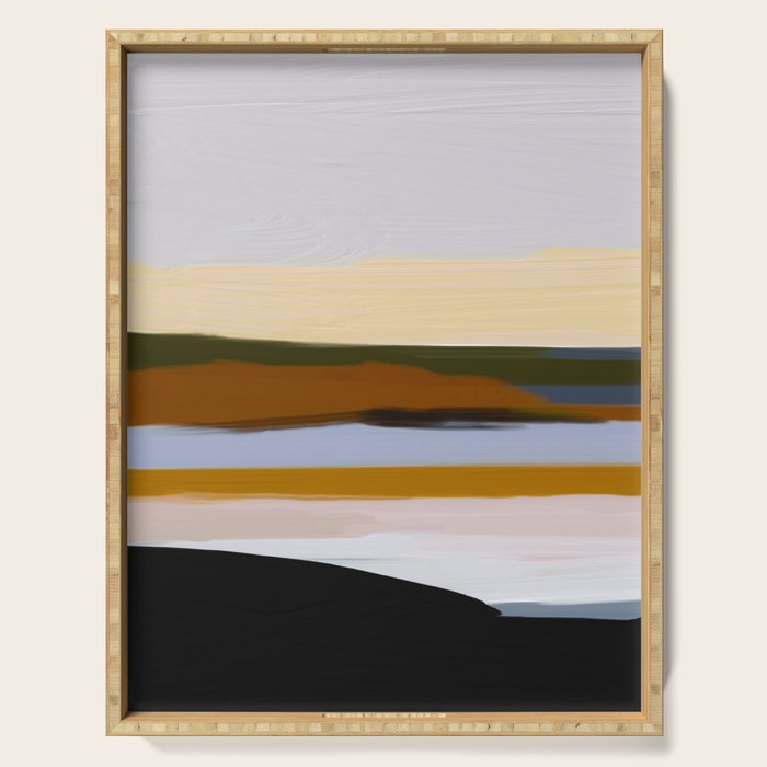 Abstract Silence Triptych 1 Serving Tray Gallery Image 1