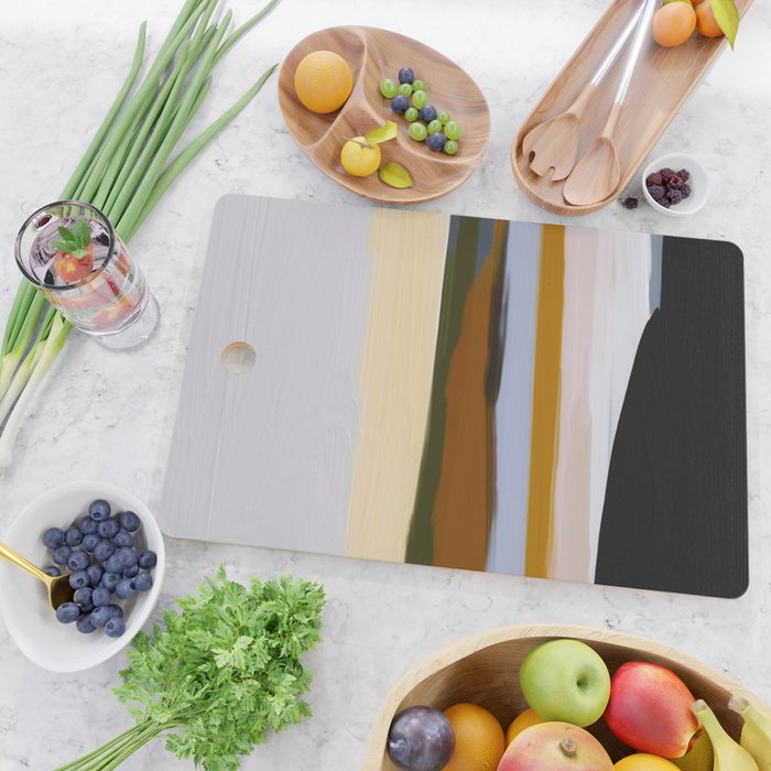 Abstract Silence Triptych 1 Cutting Board Gallery Image 2