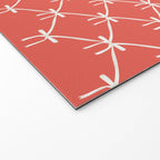 Bows & Ribbons Pattern XIII Bright Red Welcome Mat Gallery Image 2