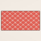 Bows & Ribbons Pattern XIII Bright Red Desk Mat Gallery Image 3