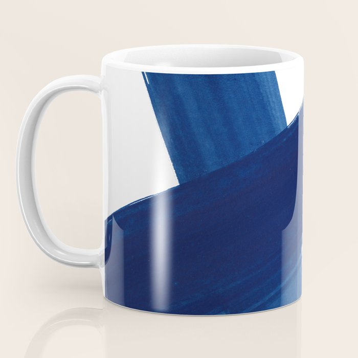 Indigo Abstract Brush Strokes | No. 4 Coffee Mug Gallery Image 3