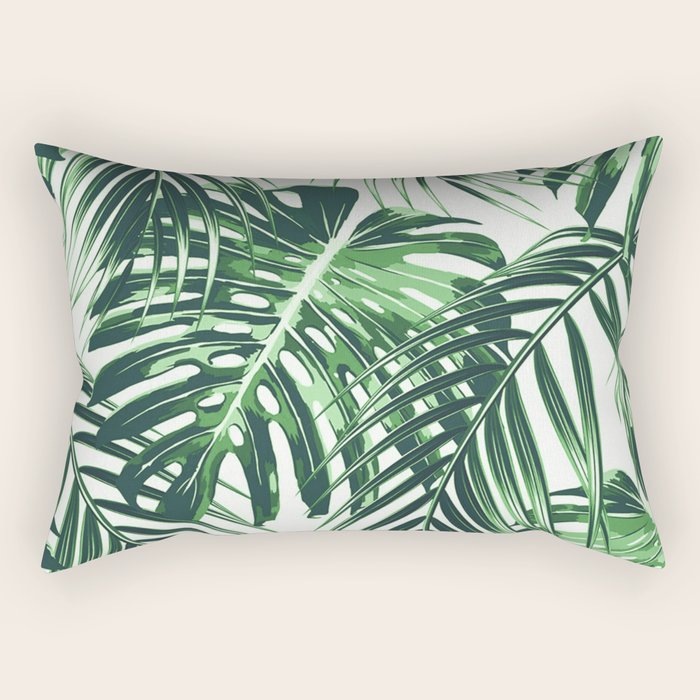 Tropical Leaves 4 Rectangular Pillow Gallery Image 2
