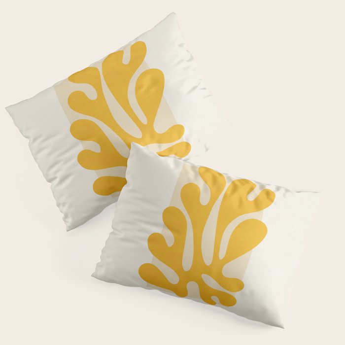 Sun Leaf 2: Matisse Edition | Mid Century Series Pillow Sham Gallery Image 1