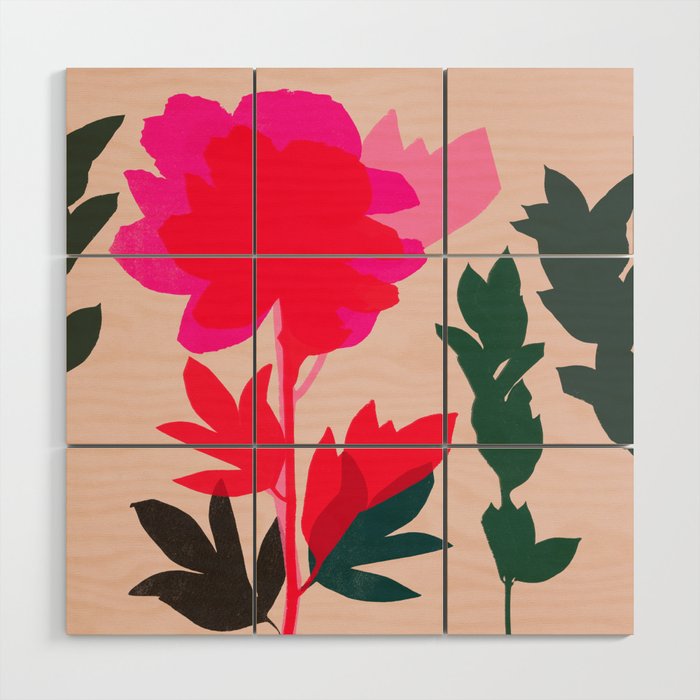 peony 5 Wood Wall Art Gallery Image 1