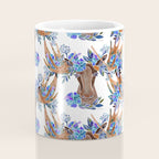 Floral Moose - Blue Flowers Coffee Mug Gallery Image 4
