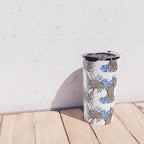 Floral Moose - Blue Flowers Travel Mug Gallery Image 4