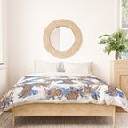 Floral Moose - Blue Flowers Duvet Cover Gallery Image 3