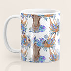 Floral Moose - Blue Flowers Coffee Mug Gallery Image 3