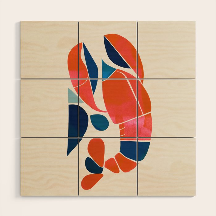 Shell Geometry Wood Wall Art Gallery Image 1