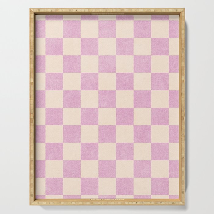 CHECKER - 001 - Rose Quartz Serving Tray Gallery Image 1