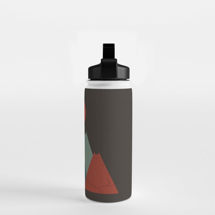 Cat Landscape 64: Group Meowditation Water Bottle Gallery Image 2