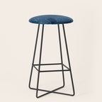 African Indigo Tribal Mud Cloth Stool Gallery Image 1