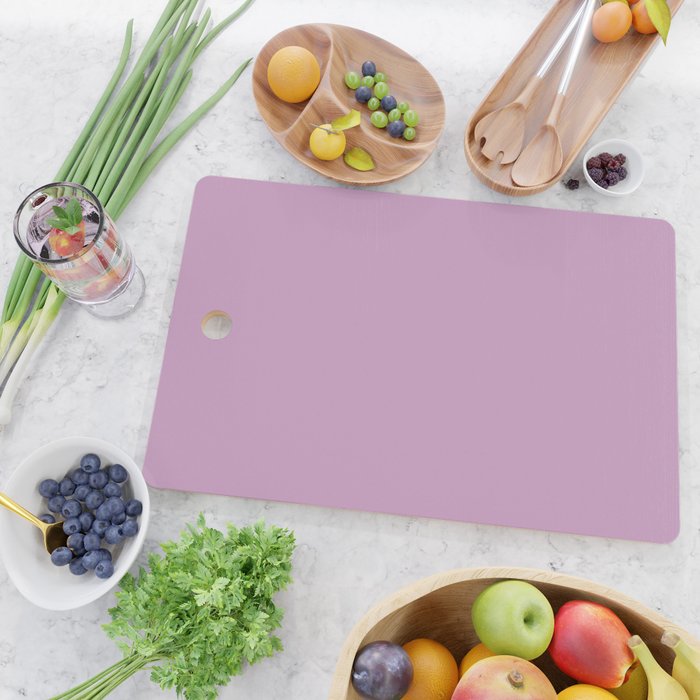 Lilac Pastel Purple Solid Color Cutting Board Gallery Image 2