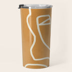 Abstract Minimal Woman Portrait 2 Travel Mug Gallery Image 3