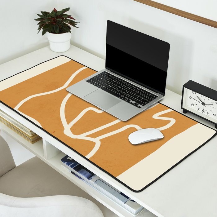Abstract Minimal Woman Portrait 2 Desk Mat Gallery Image 2