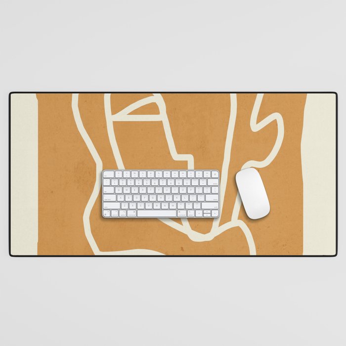 Abstract Minimal Woman Portrait 2 Desk Mat Gallery Image 1