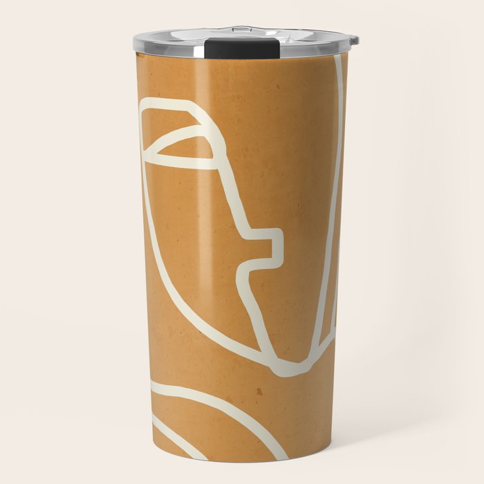 Abstract Minimal Woman Portrait 2 Travel Mug Gallery Image 1