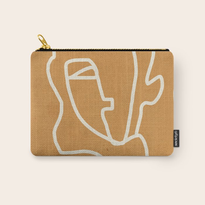 Abstract Minimal Woman Portrait 2 Carry All Pouch Gallery Image 1