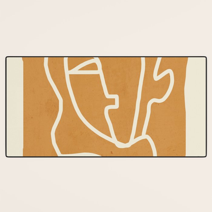 Abstract Minimal Woman Portrait 2 Desk Mat Gallery Image 3