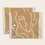 Abstract Minimal Woman Portrait 2 Placemat Gallery Image 1